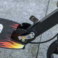 HOMCOM Kids Foldable Kick Scooter w/ Adjustable Height, Break, Big Wheels, for Ages 7-14 Years - Black(m-9)