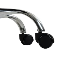 HOMCOM Chaise Bureau en Velours, Chaise Coiffeuse avec Dossier en Pétale, Hauteur Réglable, Fonction Bascule, Crème(m-14)