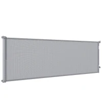 PawHut Retractable Dog Gate, Extends to 300 cm Wide & 104 cm Tall, Mesh Pet Gate Single Hand Operation, for Stairs Doorways(m-13)