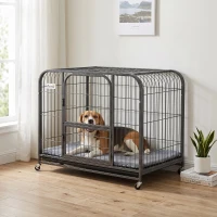 PawHut Heavy Duty Dog Crate,93 x 58 x 76 cm, Large Dog Cage for Small to Medium Breeds(m-8)