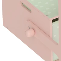 AIYAPLAY 3 em 1 Banco Porta-Brinquedos para Crianças, Convertível em Mesa e Cadeira com 2 Caixas, Estampa Raposinha, Rosa(m-16)