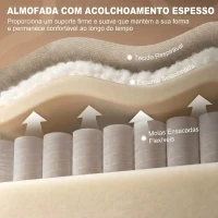 HOMCOM Poltrona Relax Reclinável até 155° Poltrona Reclinável Manual para Pessoas com Altura Inferior 195 cm 67x87x98 cm Bege(m-5)