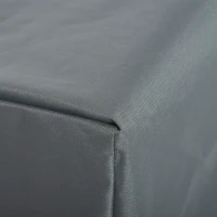 Outsunny 200x73cm Outdoor Garden Rattan Furniture Protective Cover Water UV Resistant Grey(m-8)