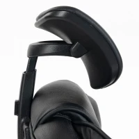 HOMCOM Cadeira Gaming Ergonômica, Poltrona Gamer Reclinável em Couro Sintético, Altura Ajustável, Apoio de Cabeça 2D, Preto(m-7)