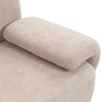 HOMCOM Canapé 3 Places Modulable 277 cm, Canapé Salon Compressé en Chenille Moderne, Assise Profonde, Accoudoirs Larges, Beige(m-12)
