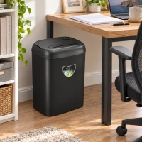 Practical Paper Shredder with P4 Privacy Level and Anti-Jam Function, Cross Cut Shredder for Offices, 36L x 25W x 47H cm, Black(m-1)