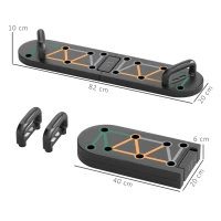 SPORTNOW Foldable Push Push Up Board with Non-Slip Pads, for Chest, Arms, Shoulders, Black(m-3)