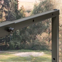 Outsunny 40-65/100-150cm Adjustable Metal Firewood Log Holder(m-9)