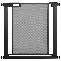 PawHut Dog Safety Gate, for Hallways, Staircases, Doors w/ Automatic Closing Door - Black(m-1)