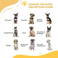 PawHut Hondentraphek, automatisch sluiten, eenvoudige bediening, 100 cm x 4 cm x 76 cm, Wit(m-4)