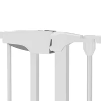 PawHut Barrera de seguridad de metal parque/recinto plegable y modular para perro y niño 10 paneles 61 x 75 cm blanco(m-6)