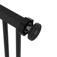 PawHut Adjustable Safety Gate w/ One Extensions, Four Adjustable Screws, Black(m-9)