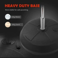 HOMCOM Punching Bag with Stand, 126-144 cm Height Adjustable Boxing Set Free Standing Speed Bag with Gloves and Air Pump for Teenagers Home Gym Workout(m-8)