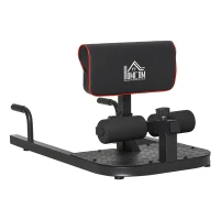 HOMCOM Sissy Squat Bench, Adjustable Squat Machine, Sit Up Machine with Push Up Stand, Leg Workout Trainer for Lower Body and Core Training, Home Gym Fitness Equipment, Black(m-1)