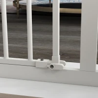 PawHut Poartă pentru Câini Lățime Reglabilă 74-148 cm, Albă(m-8)