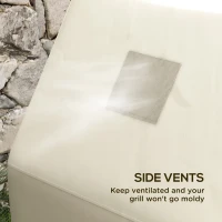 Outsunny 66W x 152Lcm PU Coated Protective Grill Cover - Beige(m-6)