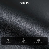 HOMCOM Poltrona Relax Massaggiante con Telecomando e 8 Programmi, Reclinazione e Poggiapiedi, 68x88x98cm, Nero(m-6)