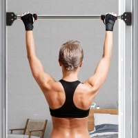 SPORTNOW Doorway Pull Up Bar, No Screws Door Frame Chin Up Bar, Adjustable Length (75-92cm) for Home Gym Workout, Max Load 200kg(m-8)