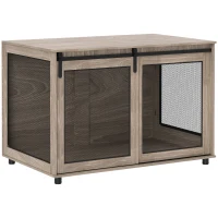 PawHut Dog Crate Furniture with Sliding Door for XL Dogs, Brown(m-11)