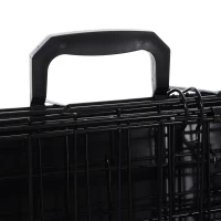 Pawhut Trapeze Collapsible Dog Pet Travel Box Cage Removable Tray 93 x 58 x 65cm(m-8)