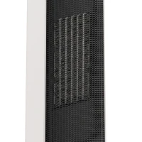 HOMCOM Portable Space Heater with Realistic Flame Effect, 2000W Ceramic Heater with Eco Mode, Adjustable Thermostat, Remote(m-12)