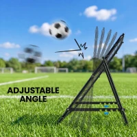 HOMCOM Adjustable Rebounder Net Kickback Target Goal for Teens Adults Training, Black(m-4)