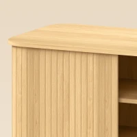 HOMCOM Sapateira 5 Níveis 15 Pares com Portas Deslizantes Prateleiras Ajustáveis 78x38x95,2 cm Carvalho(m-7)