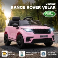 AIYAPLAY Range Rover Velar Licensed 12V Electric Car for Kids with Remote, 4-Wheel Suspension, Slow Start for 2-4 Years, Pink(m-4)