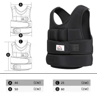 HOMCOM 20KG Adjustable Weight Vest, Black(m-3)
