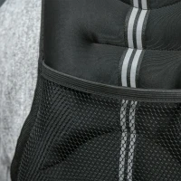 HOMCOM Vestă cu greutăți 5kg, respirabilă, cu buzunar pentru depozitare și bretele, din material Oxford, 40x35 cm, neagră(m-8)
