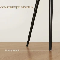HOMCOM Set 2 Scaune de Dining Nordice Tapițate cu Brațe Curbate din Material Catifelat, 54x57x80 cm, Crem(m-9)