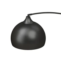 HOMCOM Booglamp, vloerlamp, hoogte verstelbaar, voetschakelaar, voet in marmerlook, 170-180 cm, zwart(m-10)