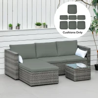 Outsunny Cushion Cover Replacement Garden Rattan Patio Furniture Seat Cover(m-7)