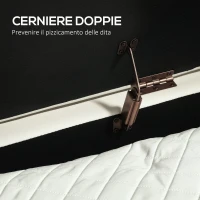 HOMCOM Panca Contenitore Ovale da 72L con Coperchio Sollevabile, in Tessuto Vellutato e Legno, 107x42x45.5 cm, Crema(m-7)