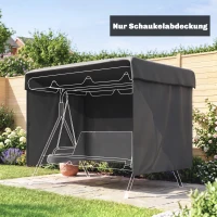 Outsunny Gartenmöbelabdeckung Abdeckung Schutzhülle für Outdoor-Möbel, 215 cm x 155 cm x 150 cm, Dunkelgrau(m-2)