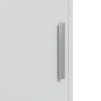 AOSOM Coluna de Casa de Banho 6 Níveis, Móvel de Arrumação Estreito, 2 Portas e 4 Prateleiras Ajustáveis, 40x35x180cm, Verde(m-8)