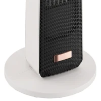 HOMCOM Portable Space Heater with Realistic Flame Effect, 2000W Ceramic Heater with Eco Mode, Adjustable Thermostat, Remote(m-11)