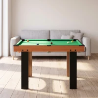 HOMCOM 2-in-1 Mini Tischkicker, Multispieltisch 4 in 1, kompakt, inkl. Spielaccessoires, 92 x 78 x 80 cm(m-9)