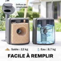 Outsunny Lot de 4 Pieds de tonnelle pop-up remplis d'eau ou de sable pieds de sol pour pavillon en HDPE avec vis de sécurité(m-6)