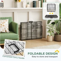PawHut Foldable Dog Crate with Two Doors with Tray, Soft Cushion, for Extra Small Dogs, 60 x 45 x 50, Black(m-7)