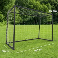 SPORTNOW Football Goal, 6 x 4ft Football Net with Ground Stakes and Metal Frame, Training Equipment for Indoor Outdoor Play(m-3)