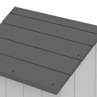 PawHut Niche pour chien extérieur, maison chien en polypropylène imperméable ventilé plancher surélevé 76x66x77cm gris clair(m-15)