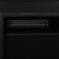 HOMCOM Electric Fireplace Suite with Shelf, 25" 1800W Electric Fire and Surround with LED Flame, 5 Brightness, Remote, Black(m-10)