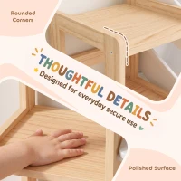 AIYAPLAY Toy Storage Organiser with 3 Shelves and 12 Bins, Wooden Toy Organiser for Playroom, Bedroom, Nursery, Natural(m-7)
