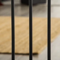 PawHut Pet Gate Safety Gate, with Cat Flap, Auto Close, for Staircases, Doorways, Hallways, 74-80cm Wide - Black(m-23)