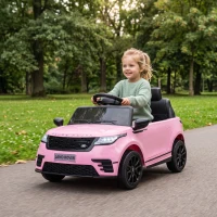 AIYAPLAY Range Rover Velar Licensed 12V Electric Car for Kids with Remote, 4-Wheel Suspension, Slow Start for 2-4 Years, Pink(m-14)