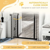 PawHut 74-80 cm Pressure Fit Safety Gate for Doorways and Staircases, Dog Gate, Pet Barrier for Hallways with Auto Close, Double Locking(m-5)