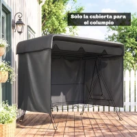 Outsunny Funda Protectora Impermeable para Balancín de Jardín 3 Plazas con Cremallera Antipolvo y Antiviento 215x155x150 cm(m-7)