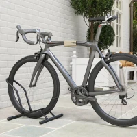SPORTNOW Fietsstandaard van staal voor fietsen, vrijstaand, geschikt voor banden tot 85 mm, 59 x 41 x 38 cm, zwart(m-2)
