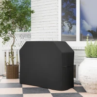 Outsunny 147 x 61cm Plastic Coated Protective Grill Cover - Black(m-2)